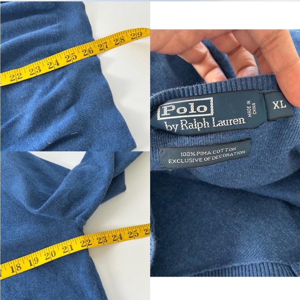 Vintage Polo by Ralph Lauren Sweater 100% Pima Cotton. - Picture 7 of 8
